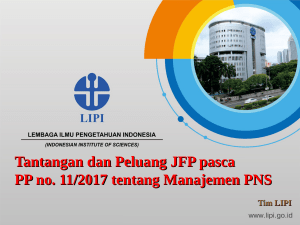 Tantangan dan Peluang JFP pasca PP no. 11/2017
