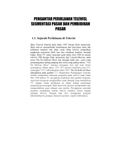 pengantar periklanan televisi, segmentasi pasar dan pembidikan