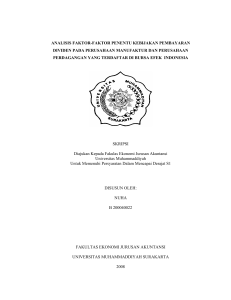 i ANALISIS FAKTOR-FAKTOR PENENTU KEBIJAKAN