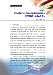 komponen-komponen pembelajaran