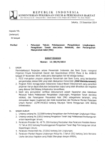 Surat Edaran Menteri PU-PR - P2D2 Phase II No 12-SE-M-2014