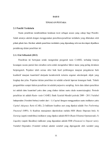 2.1 Peneliti Terdahulu Suatu penelitian membutuhkan landasan