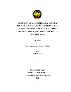 penggunaan modul pembelajaran geografi berbasis