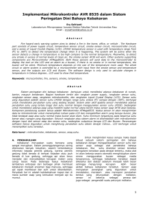 Implementasi Mikrokontroler AVR 8535 dalam Sistem Peringatan