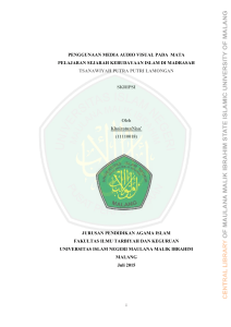 penggunaan media audio visual pada mata pelajaran sejarah