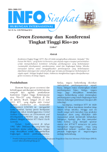Green Economy dan Konferensi Tingkat Tinggi Rio+20