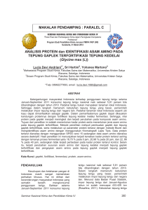 ANALISIS PROTEIN dan IDENTIFIKASI ASAM AMINO PADA