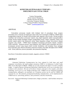 komunikasi pemasaran terpadu : implementasi
