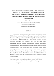 pengaruh ukuran kantor akuntan publik, ukuran perusahaan