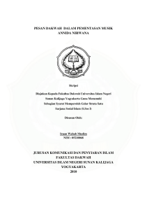 pesan dakwah dalam pementasan musik annida nirwana jurusan