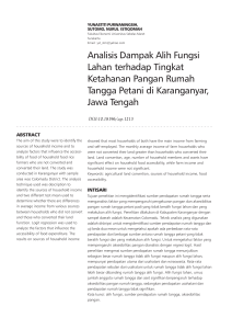 Analisis Dampak Alih Fungsi Lahan terhadap Tingkat Ketahanan