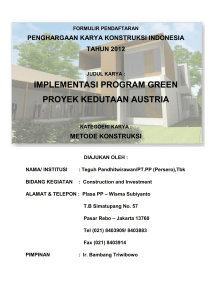 implementasi program green proyek kedutaan austria