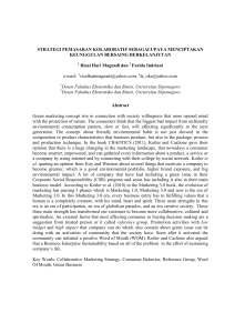 STRATEGI PEMASARAN KOLABORATIF SEBAGAI UPAYA