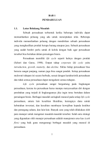 1 BAB 1 PENDAHULUAN 1.1. Latar Belakang Masalah Sebuah