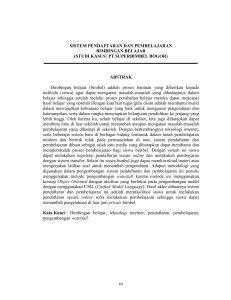 SISTEM PENDAFTARAN DAN PEMBELAJARAN