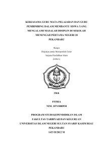 kerjasama guru mata pelajaran dan guru pembimbing dalam