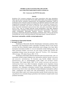 Page PEMBELAJARAN MATEMATIKA REALISTIK DAN STRATEGI