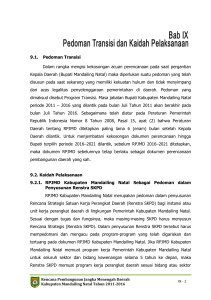 9.1. Pedoman Transisi Dalam rangka mengisi kekosongan acuan