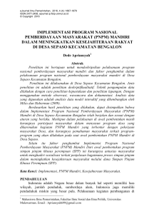 implementasi program nasional pemberdayaan masyarakat (pnpm)