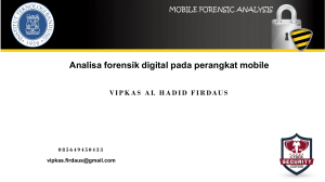 Analisa forensik digital pada perangkat mobile
