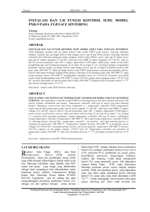 instalasi dan uji fungsi kontrol suhu model pxr-9 - Digilib
