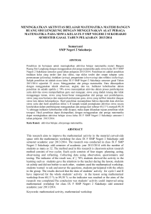 meningkatkan aktivitas belajar matematika materi