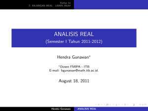 ANALISIS REAL - FMIPA Personal Blogs