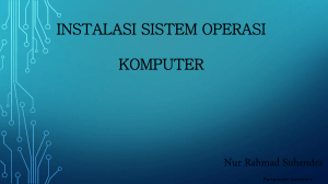 Instalasi sistem operasi komputer