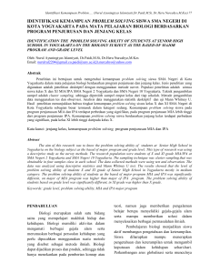 identifikasi kemampuan problem solving siswa sma negeri di kota