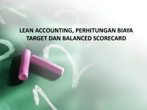 lean accounting, perhitungan biaya target dan