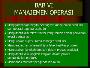 bab vi manajemen operasi