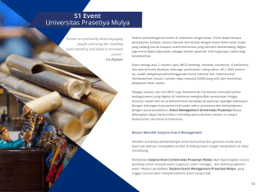 S1 Event Universitas Prasetiya Mulya Universitas Prasetiya Mulya