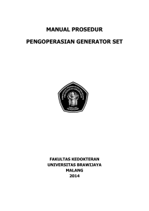 manual prosedur pengoperasian generator set
