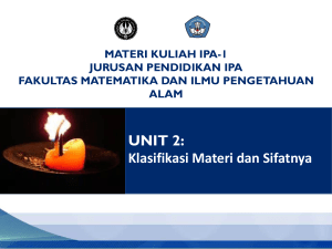 UNIT 2: Klasifikasi Materi dan Sifatnya