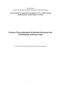 Perlunya Menyeimbangkan Kebutuhan Keamanan dan