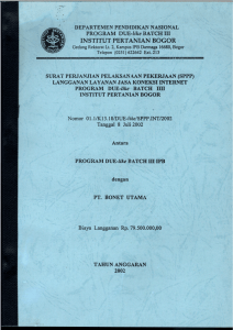 Surat Perjanjian Pelaksana Pekerjaan (SPPP)