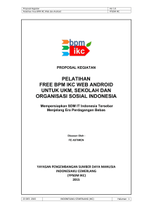 pelatihan free bpm ikc web android untuk ukm, sekolah dan