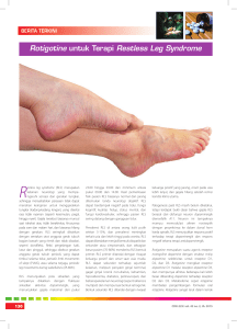 Rotigotine untuk Terapi Restless Leg Syndrome