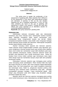 Tarbiyatuna, Vol. 1 No. 2 September 2017 12 Penilaian Sejawat
