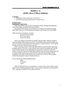 MODUL 11 J2ME (Java 2 Micro Edition)