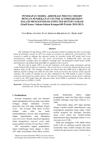 PENERAPAN MODEL ARBITRAGE PRICING THEORY