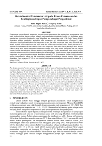 Sistem Kontrol Temperatur Air pada Proses Pemanasan dan