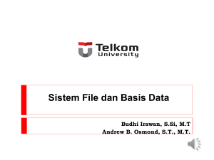 desain basis data - Telkom University