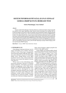 sistem informasi penatalayanan jemaat gereja