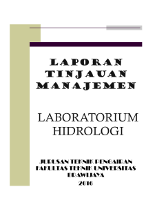 laboratorium hidrologi - Water Resources Engineering Laboratory