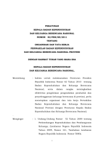 peraturan kepala badan kependudukan dan keluarga berencana