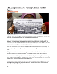 DPR Simpulkan Kasus Rohingya Bukan Konflik Agama