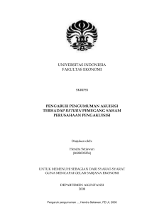 universitas indonesia fakultas ekonomi pengaruh