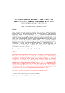 studi eksperimental pemakaian high range water