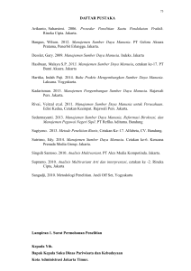 DAFTAR PUSTAKA Arikunto, Suharsimi. 2006. Prosedur Penelitian